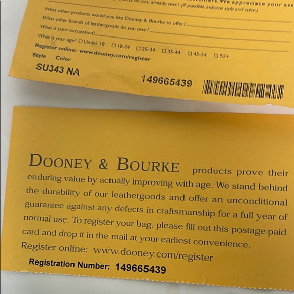 Dooney & Bourke Blue Tote with Brown Trim - Picture 11 of 16